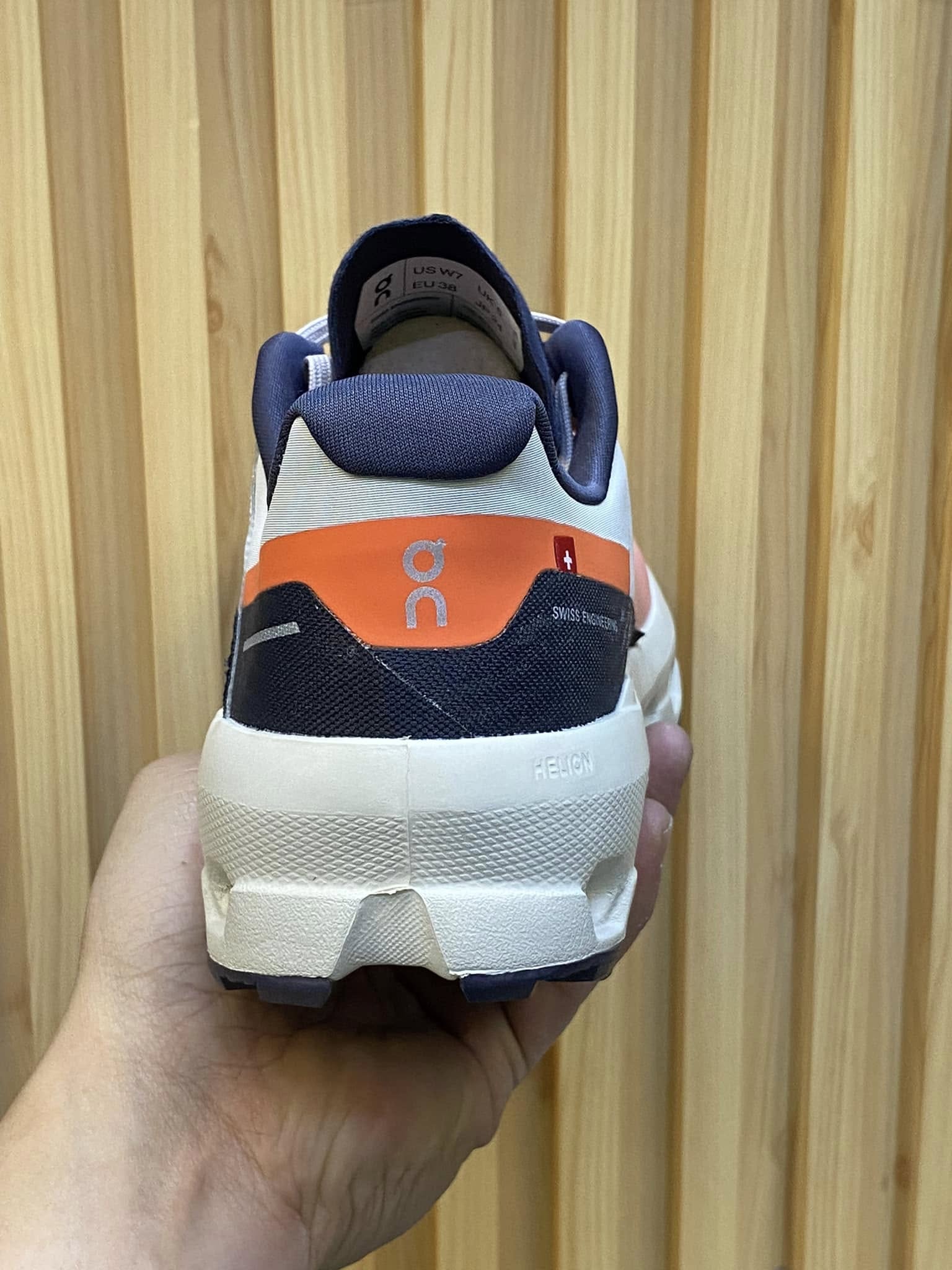 On Cloudvista 2 White Orange Sneakers