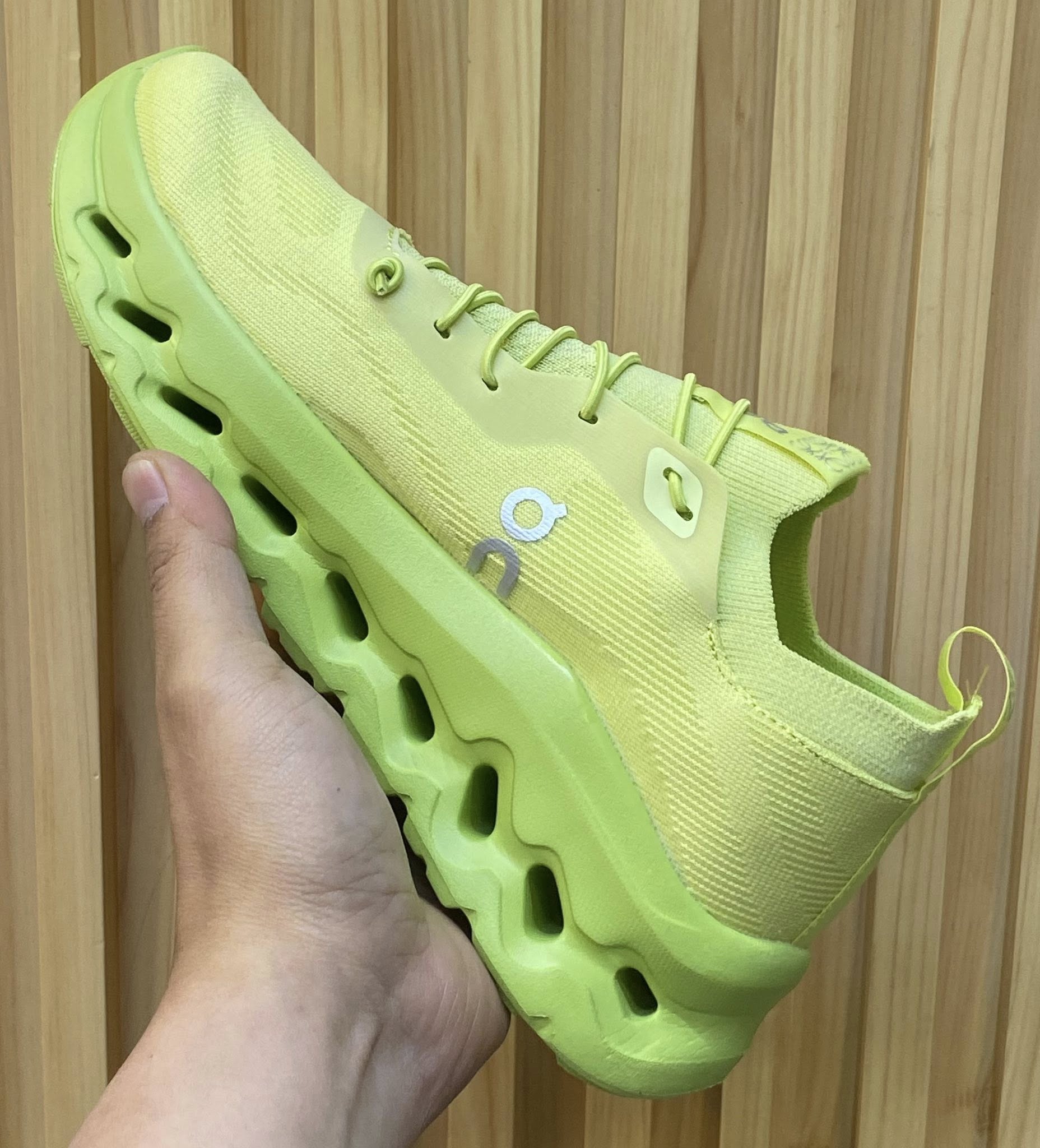 On x Loewe Cloudtilt Lime Green Sneakers