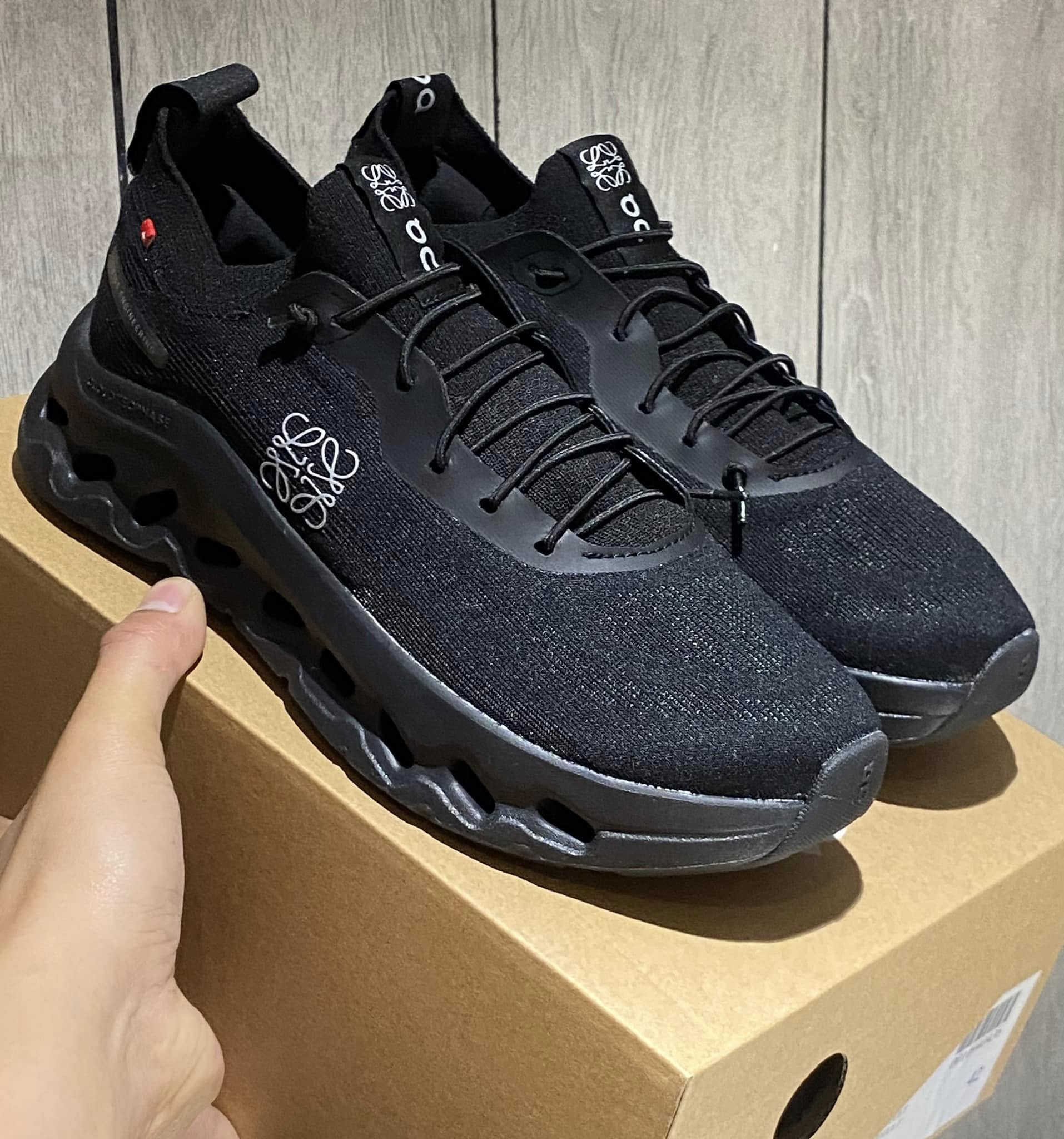 On x Loewe Cloudtilt All Black Sneakers
