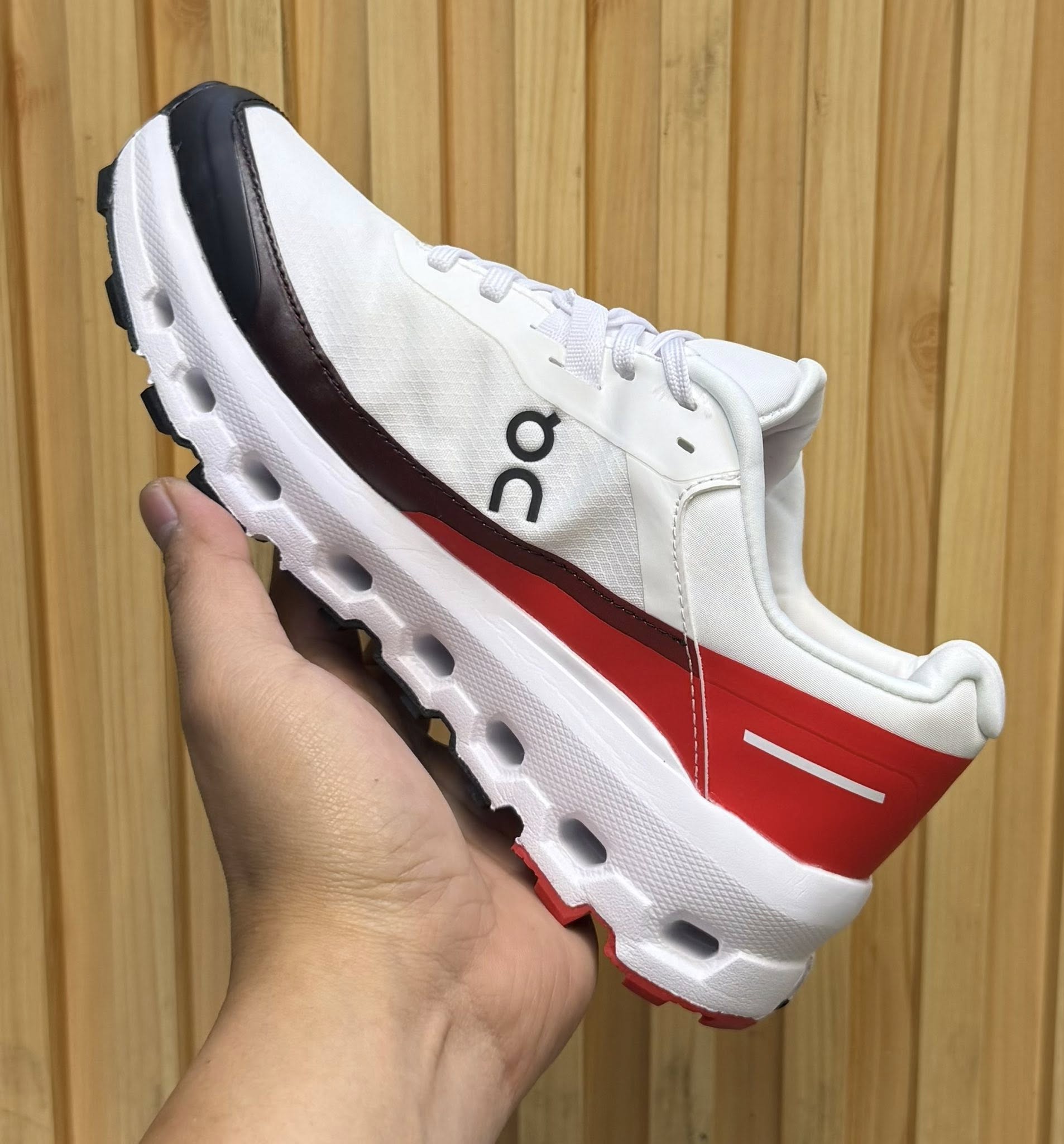 On Cloudvista 2 White Red Sneakers