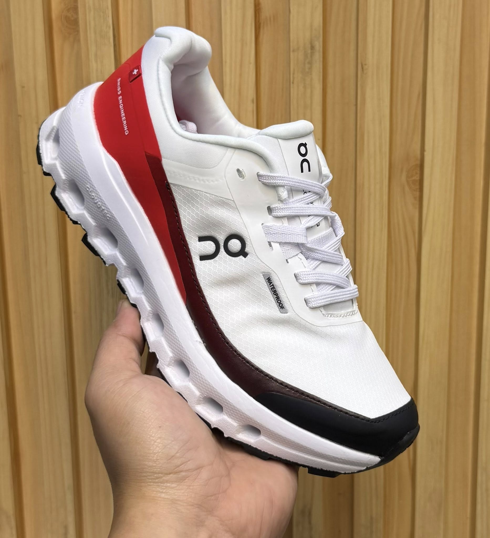 On Cloudvista 2 White Red Sneakers