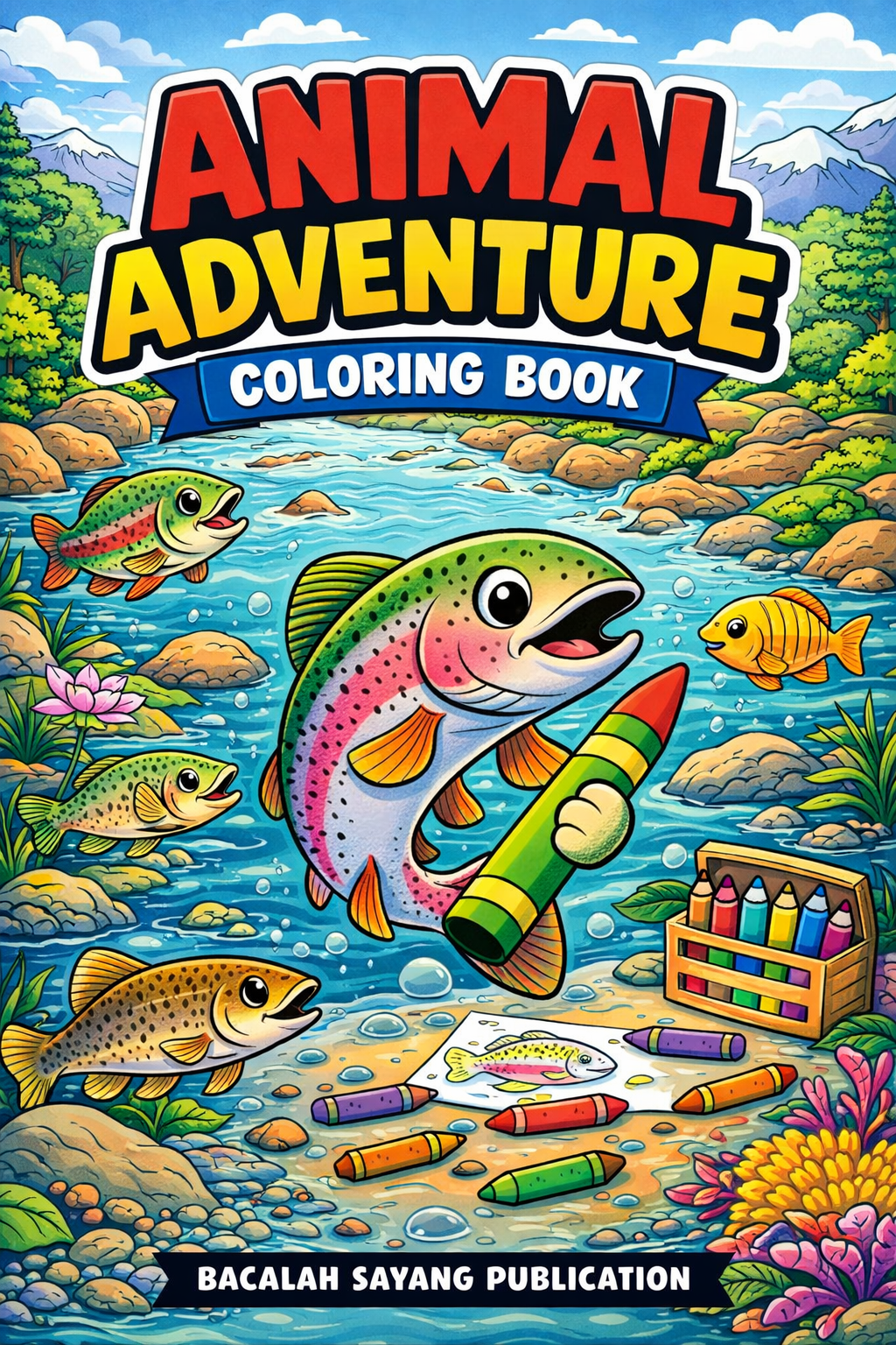 ANIMAL ADVENTURE COLORING BOOK (FISHES IN RIVER)