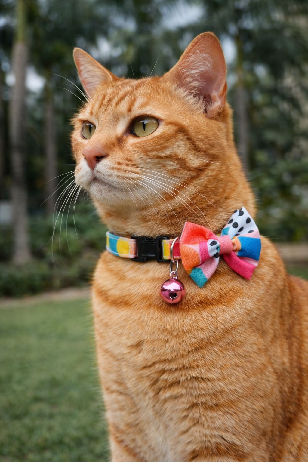 Wild Chic Handmade Cat Collar with Bow