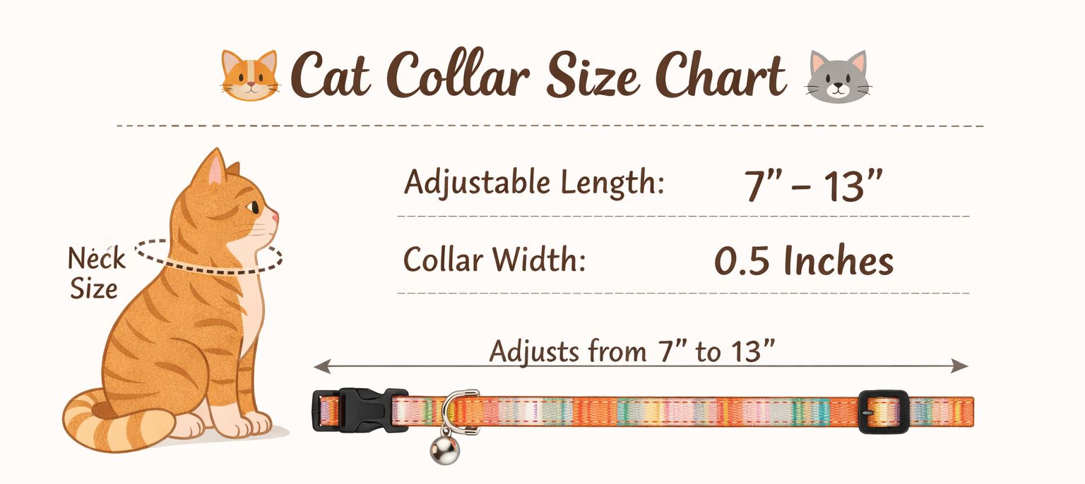 Rainbow Love Handmade Cat Collar