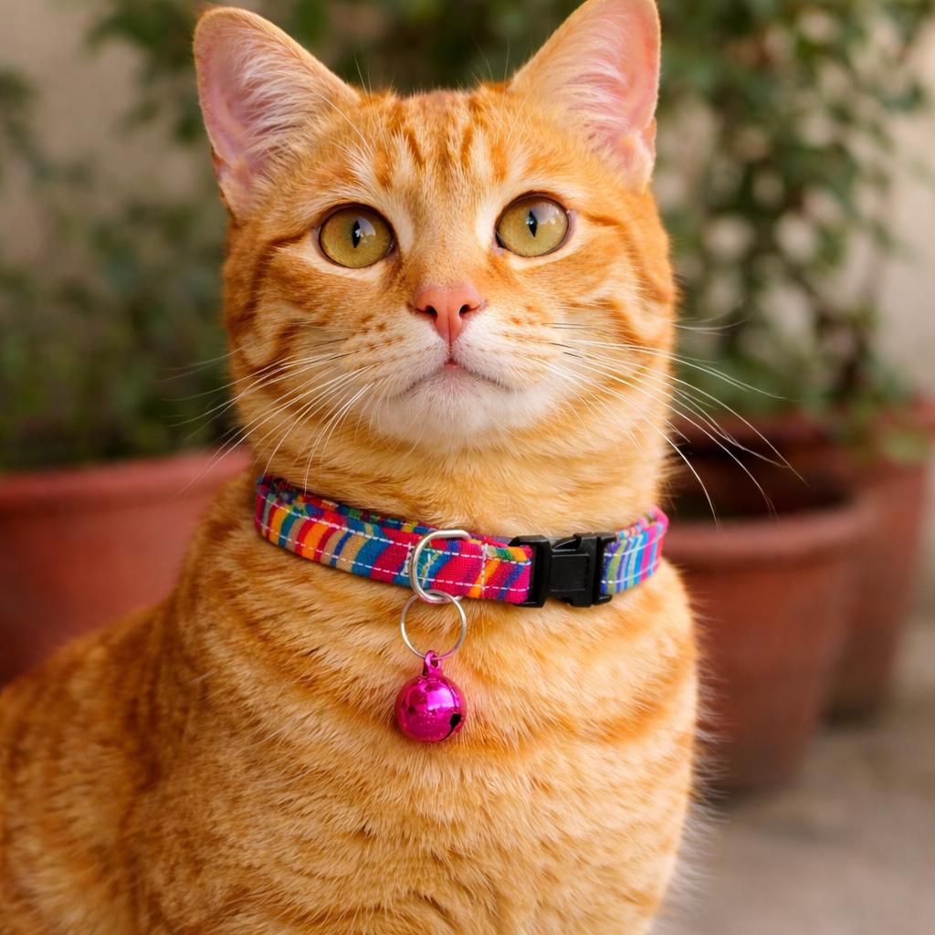 Rainbow Love Handmade Cat Collar