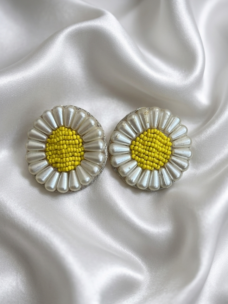 Floral Statement Stud Earrings