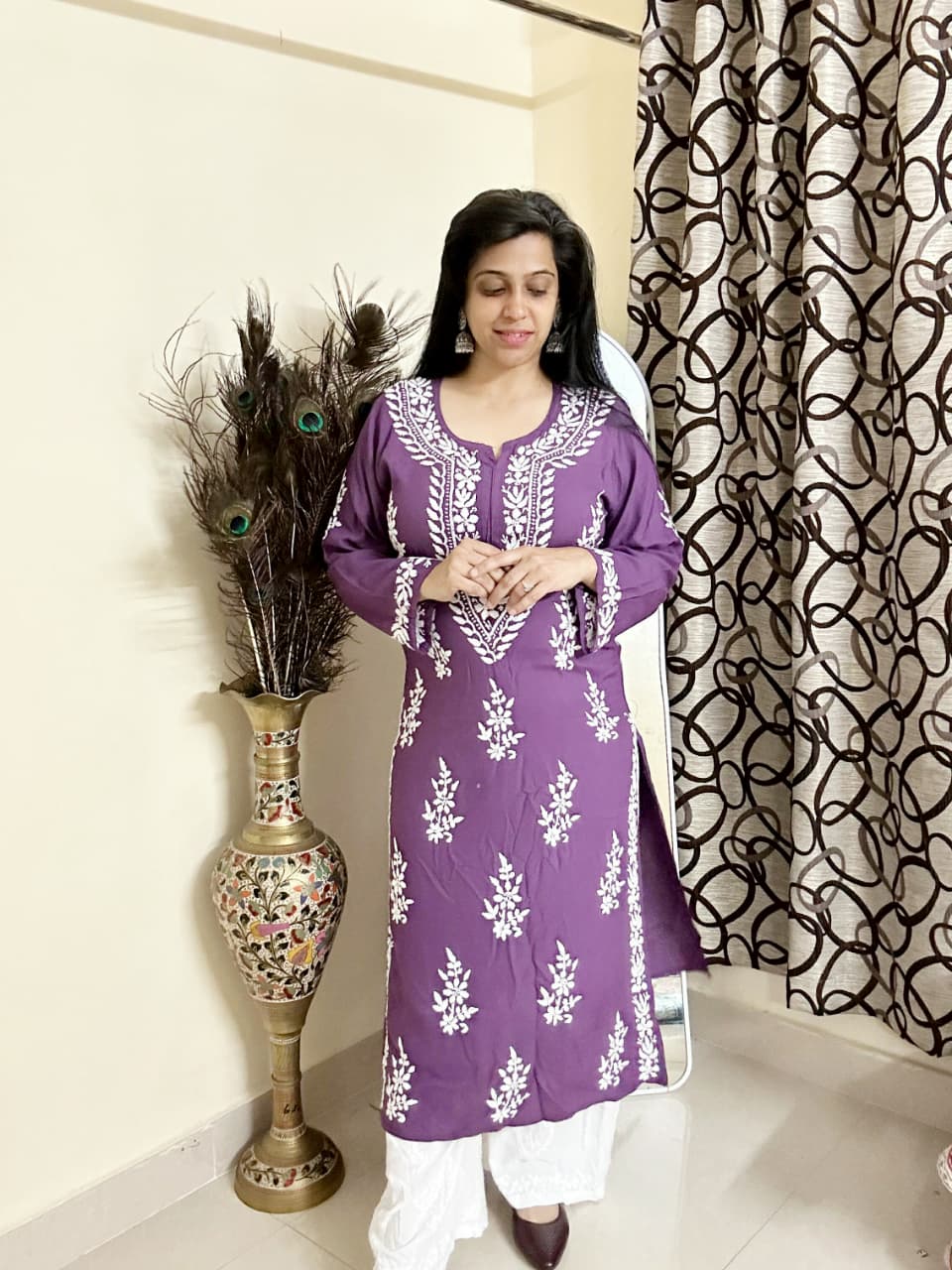 Rayon Embroidered Kurti