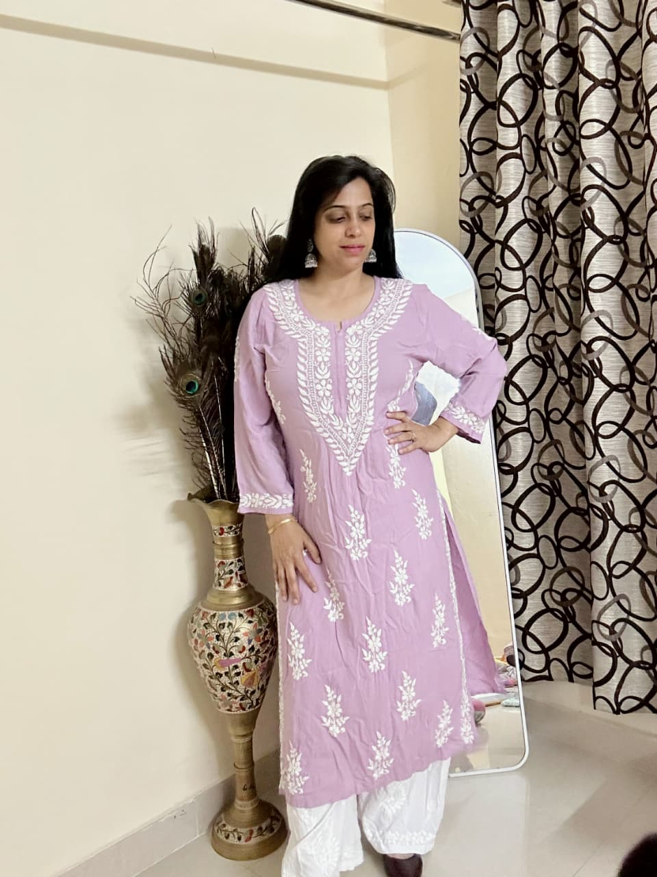 Rayon Embroidered Kurti
