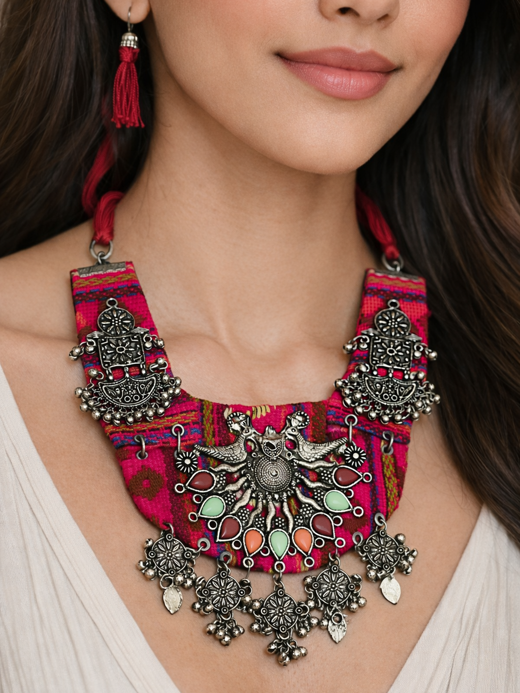 Boho Tribal Statement Necklace