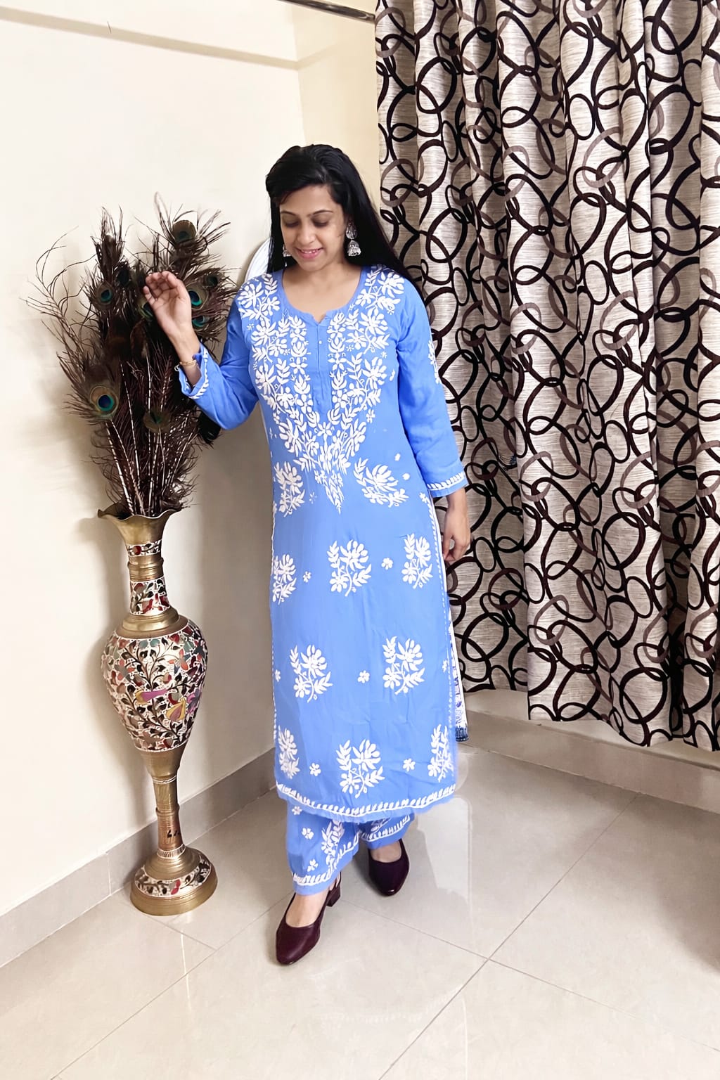 Modal Embroidered Co-ord Set