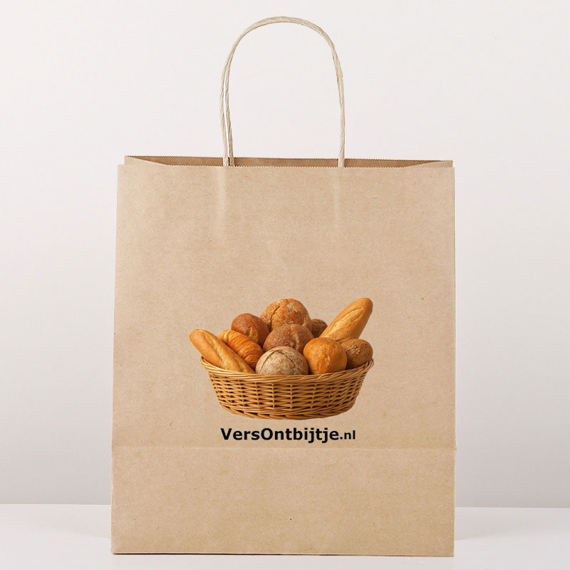 Papieren Broodzakken met logo (kies aantal)