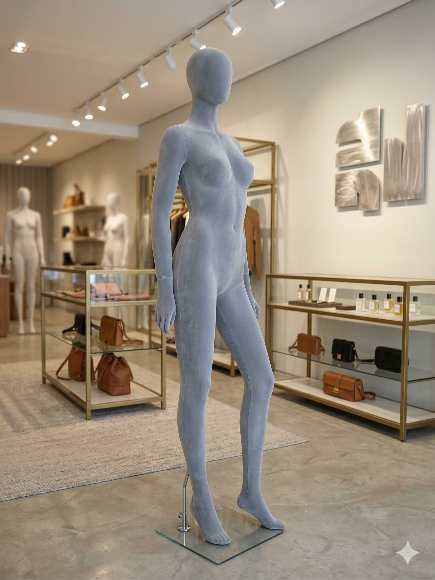 Manequim Feminina Elegante Aveludada