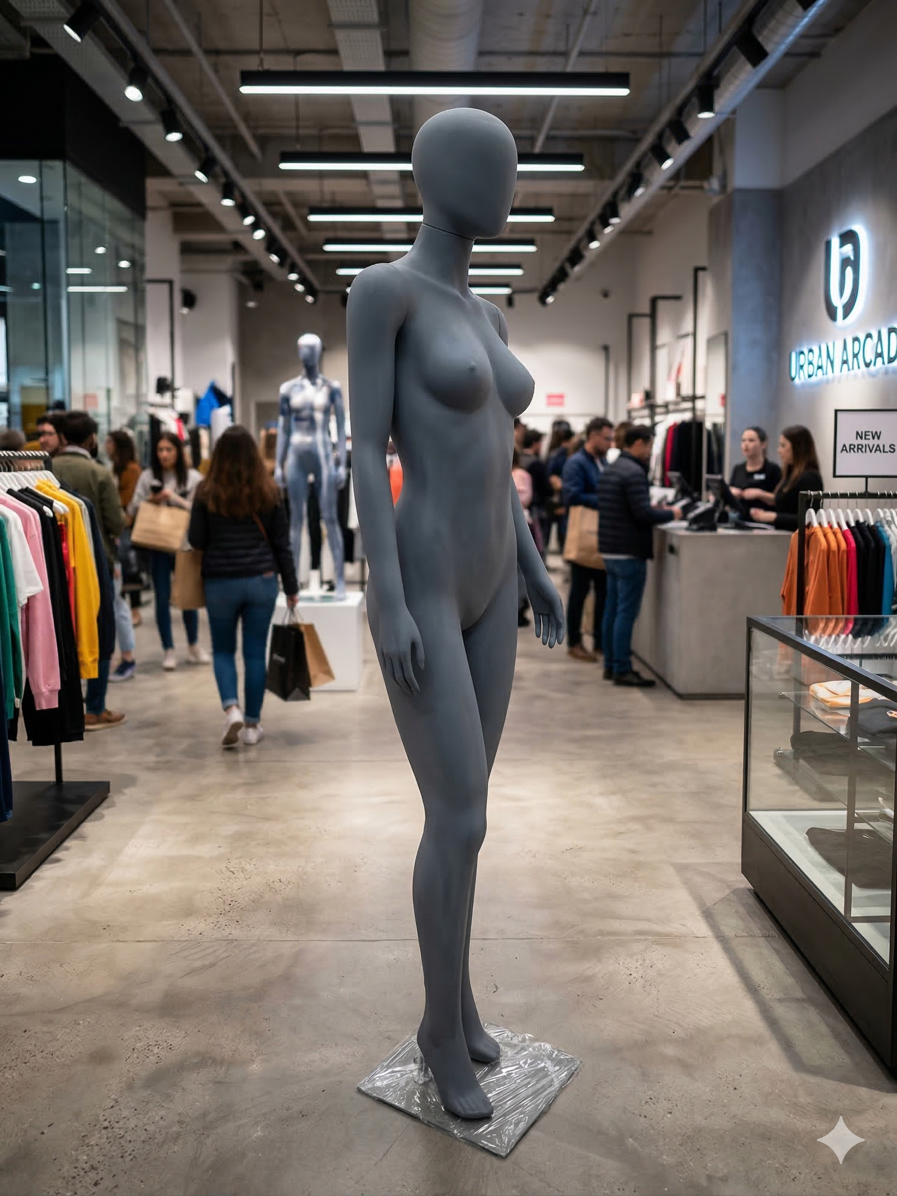 Manequim Feminina Fitness Toque Aveludado