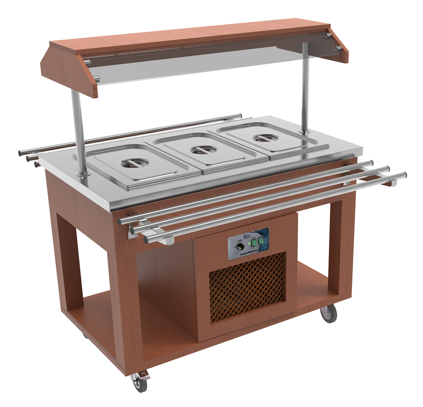 3xGn Salad Bar Soğutmalı / Orta Tip / Ahşap Kaplamalı