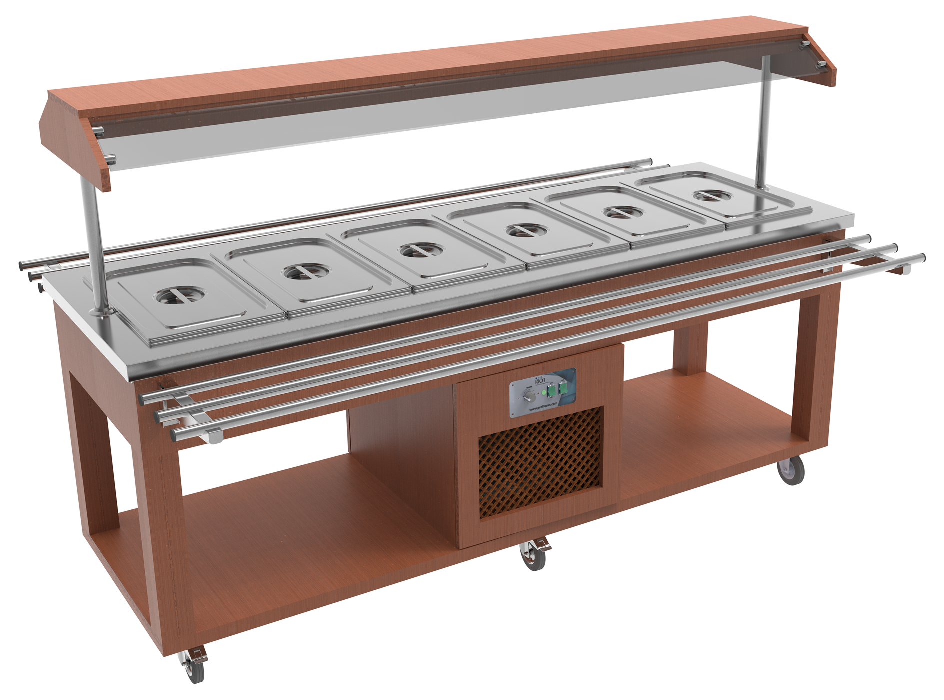 6xGn Salad Bar Soğutmalı / Orta Tip / Ahşap Kaplamalı