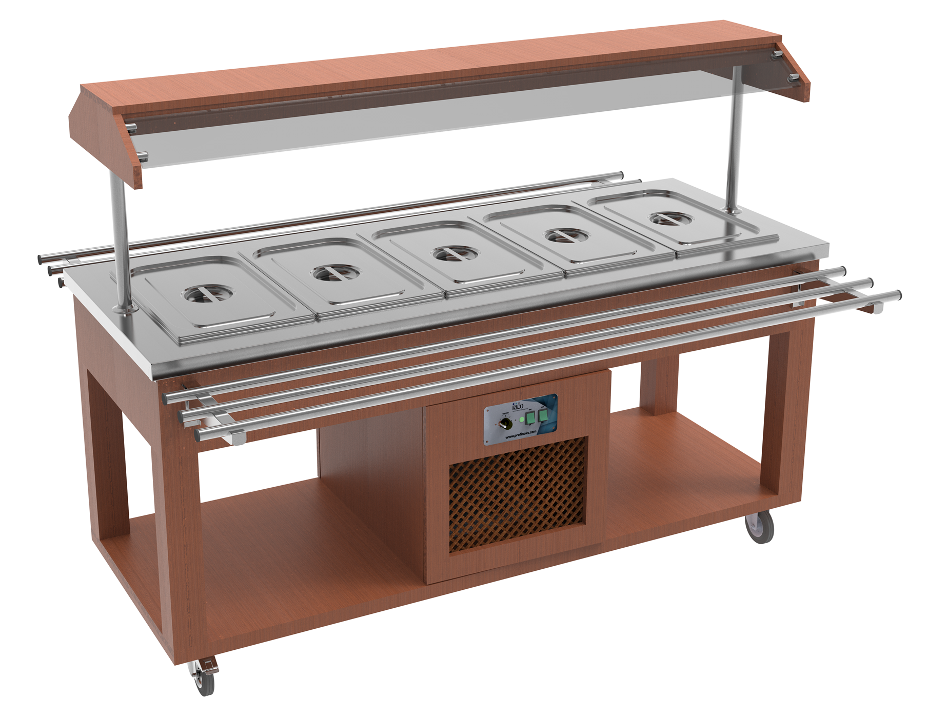 5xGn Salad Bar Soğutmalı / Orta Tip / Ahşap Kaplamalı