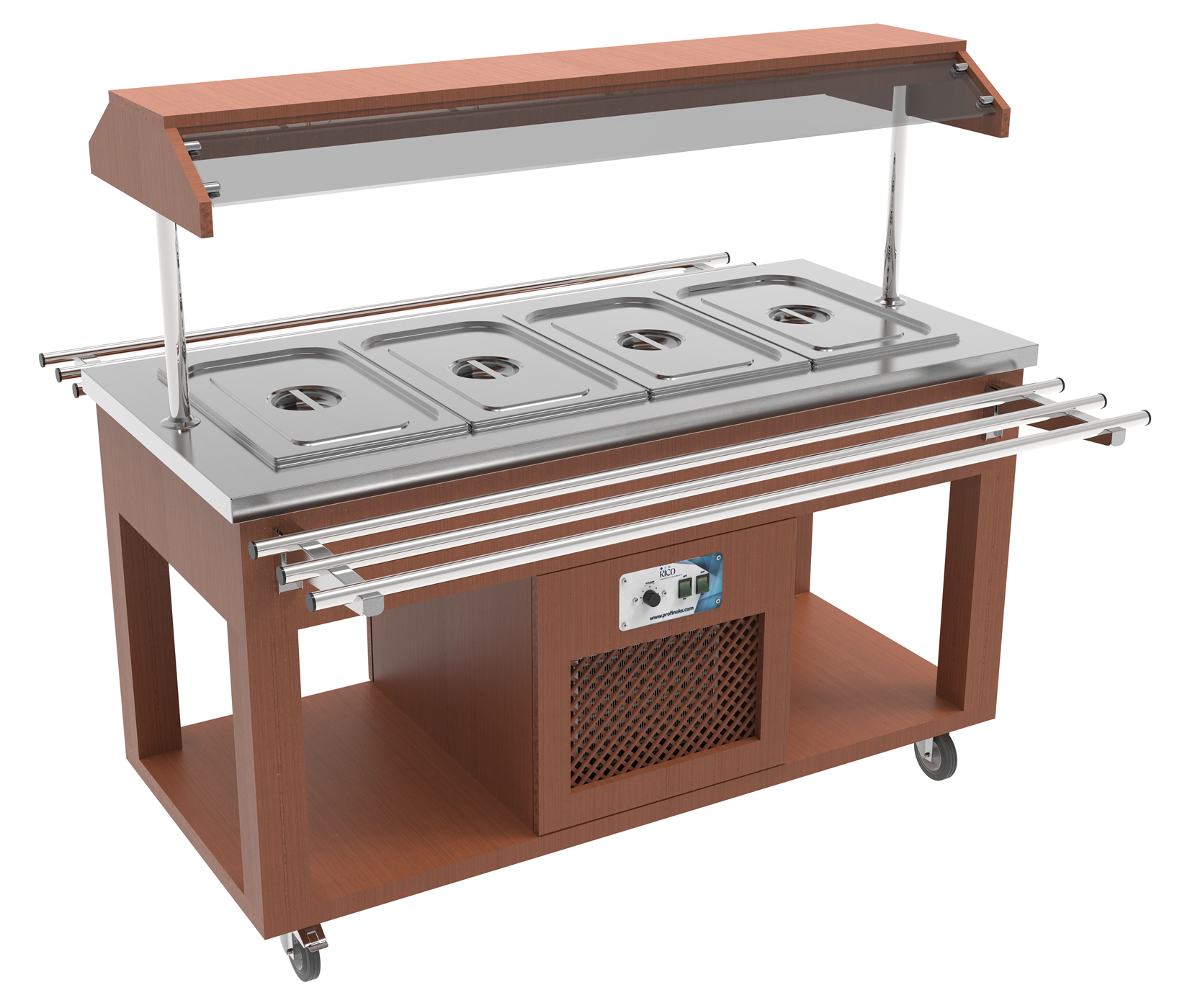 4xGn Salad Bar Soğutmalı / Orta Tip / Ahşap Kaplamalı