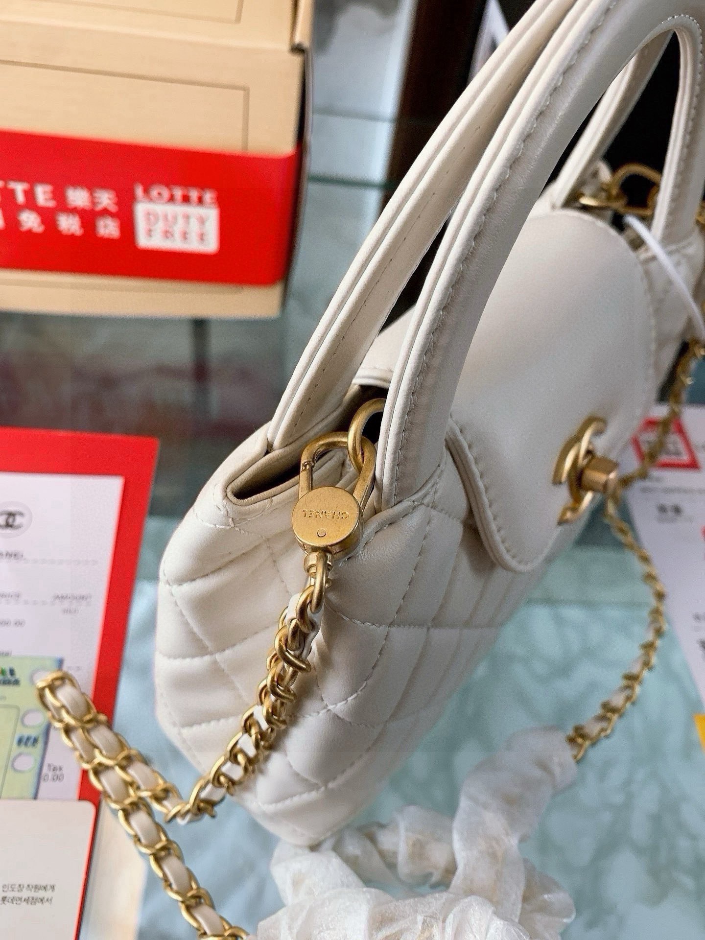 Chanel Mini Kelly White [504037]