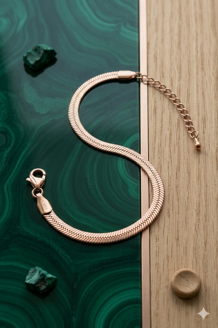 Rose Gold Snake Chain Bracelet