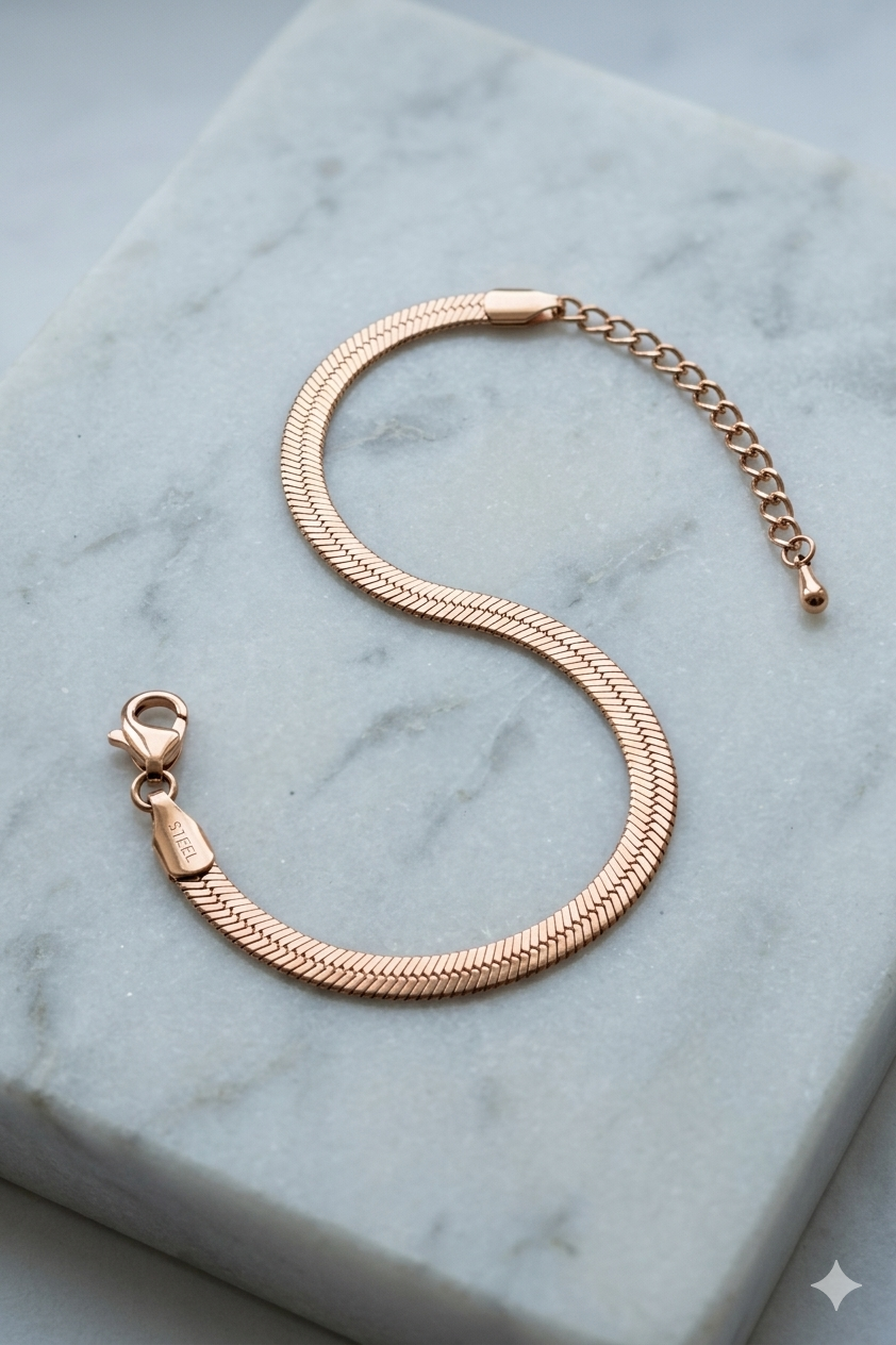 Rose Gold Snake Chain Bracelet