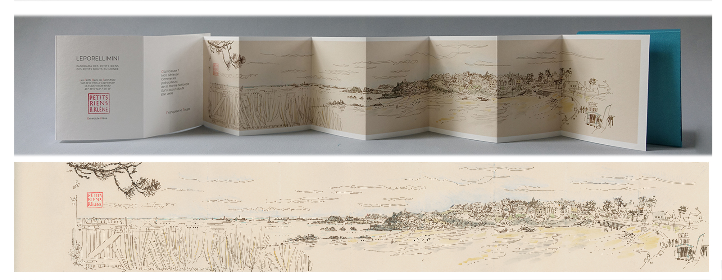 LEPORELLIMINI # 24 //  Les Petits Riens de Saint- Briac et Saint Lunaire . Vue de la plage des Longs Champs