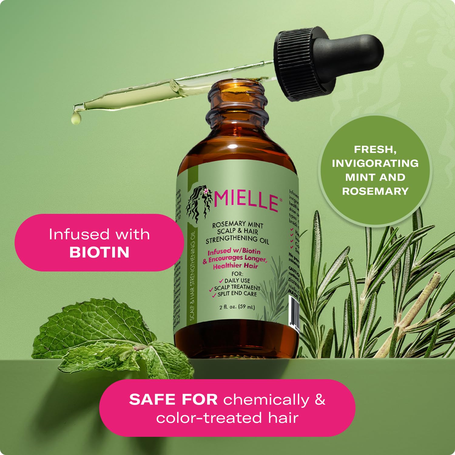 Mielle Rosemary Mint Scalp & Hair Strengthening Oil