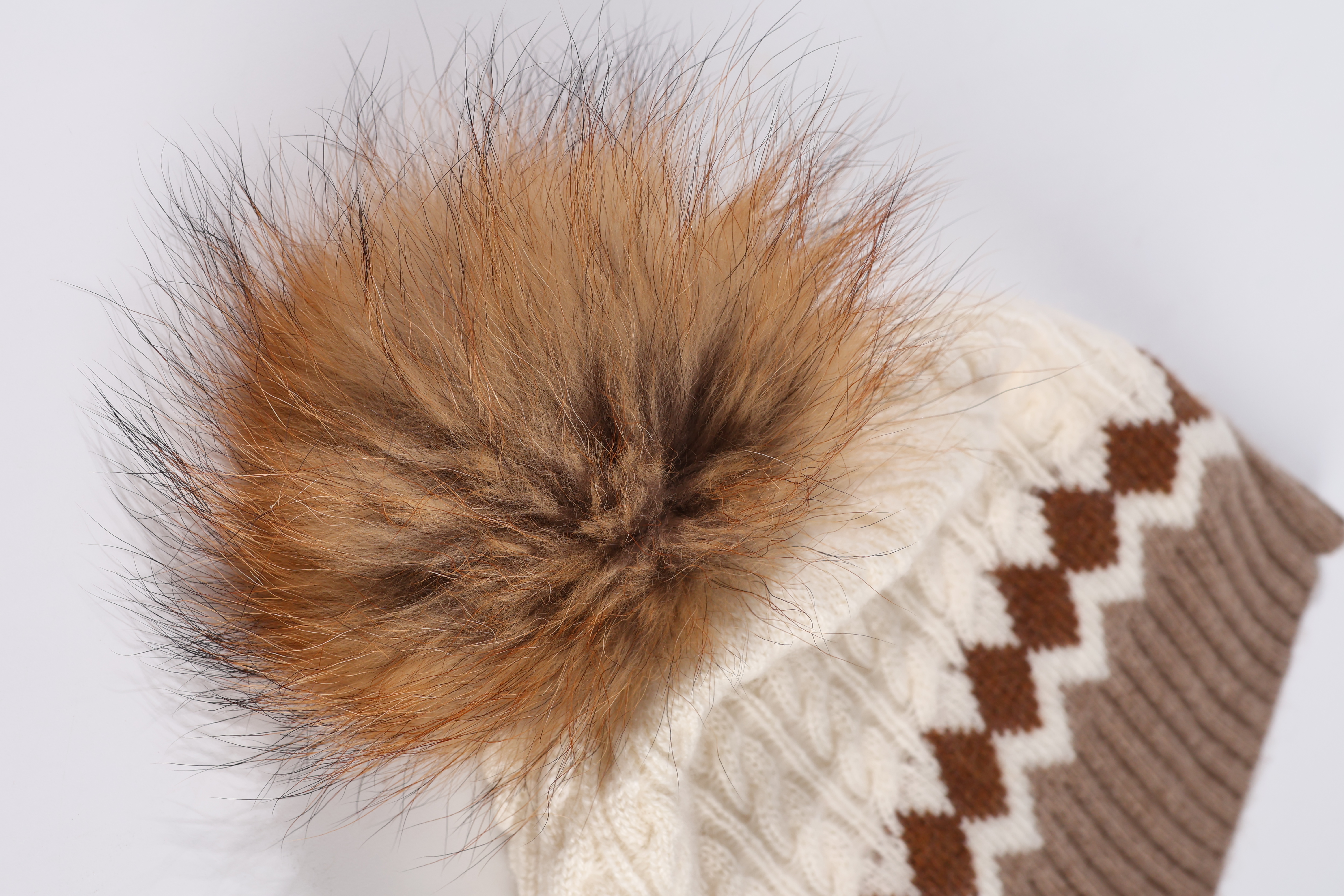 100% Cashmere Fair Isle Hat & Scarf Set