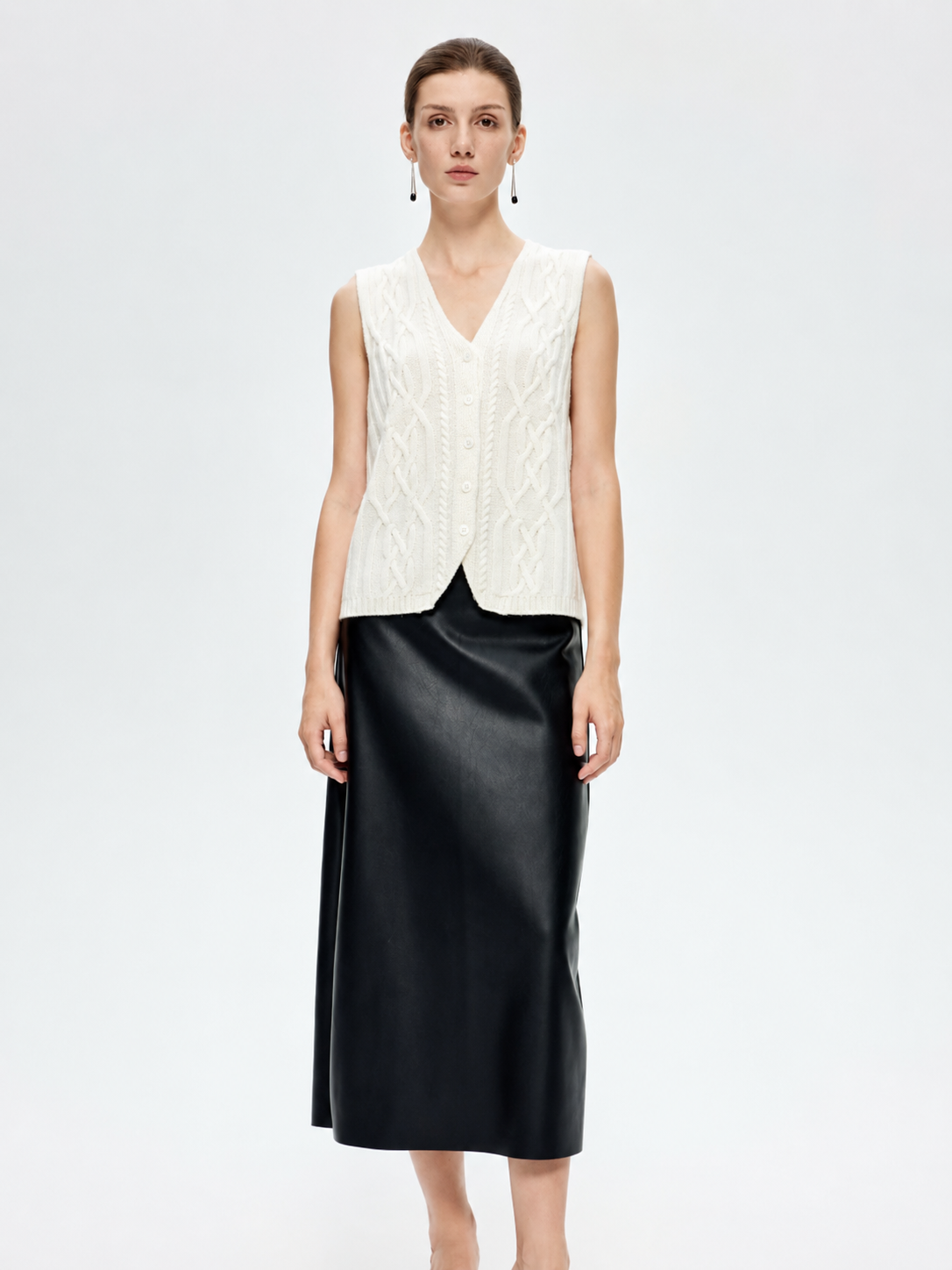 100% Pure Cashmere Cable Knit Vest | Thickened V-Neck Old Money Style