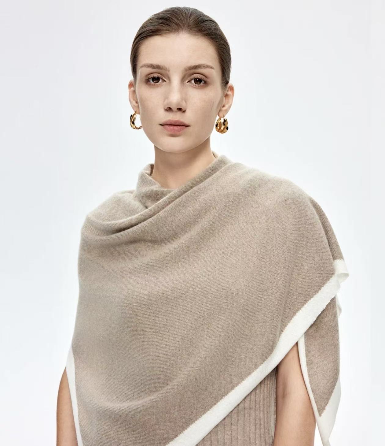 100% Pure Cashmere Triangle Wrap