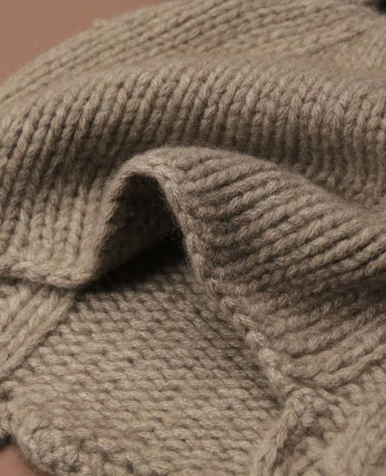 100% Pure Cashmere Hand-Knitted Deer Hat for Kids & Small Adults