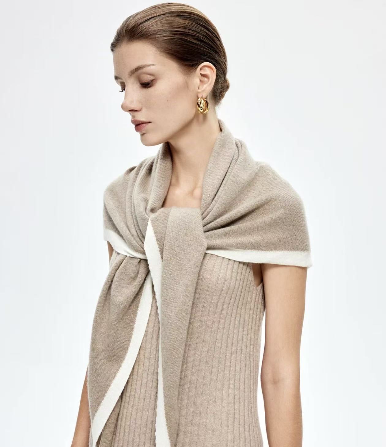 100% Pure Cashmere Triangle Wrap