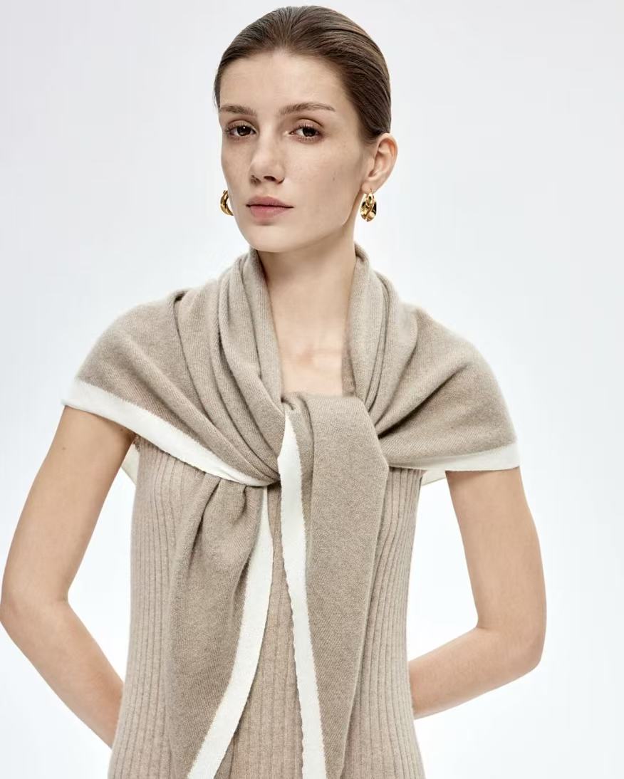 100% Pure Cashmere Triangle Wrap