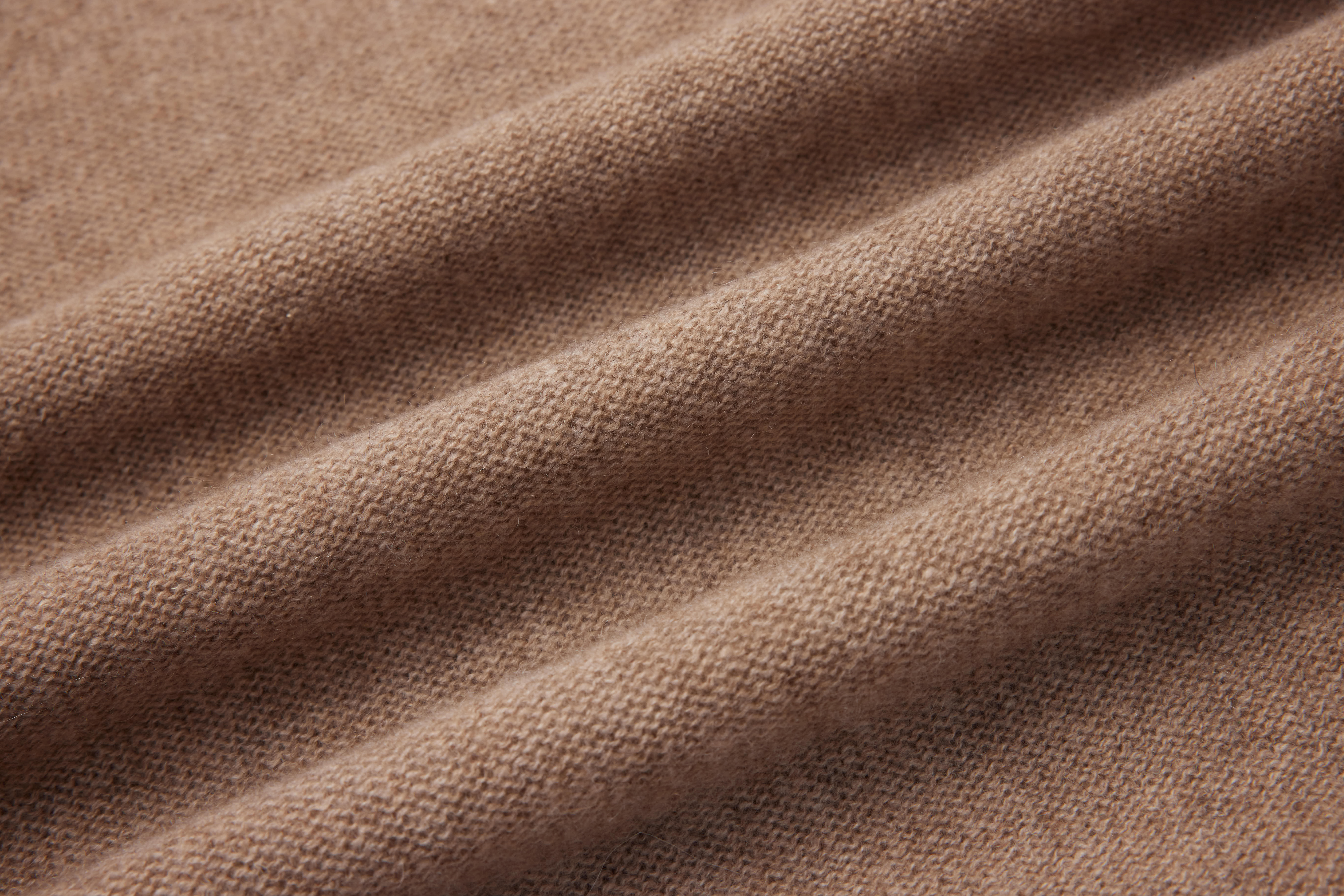 100% Cashmere Oversized Shawl with Hand-Stitched Edges – Khaki
