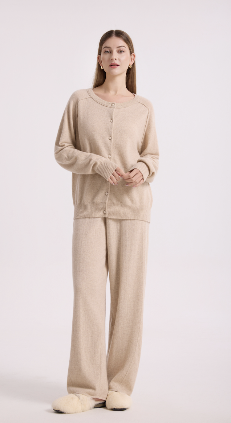 100% Pure Cashmere Relaxed Button Cardigan