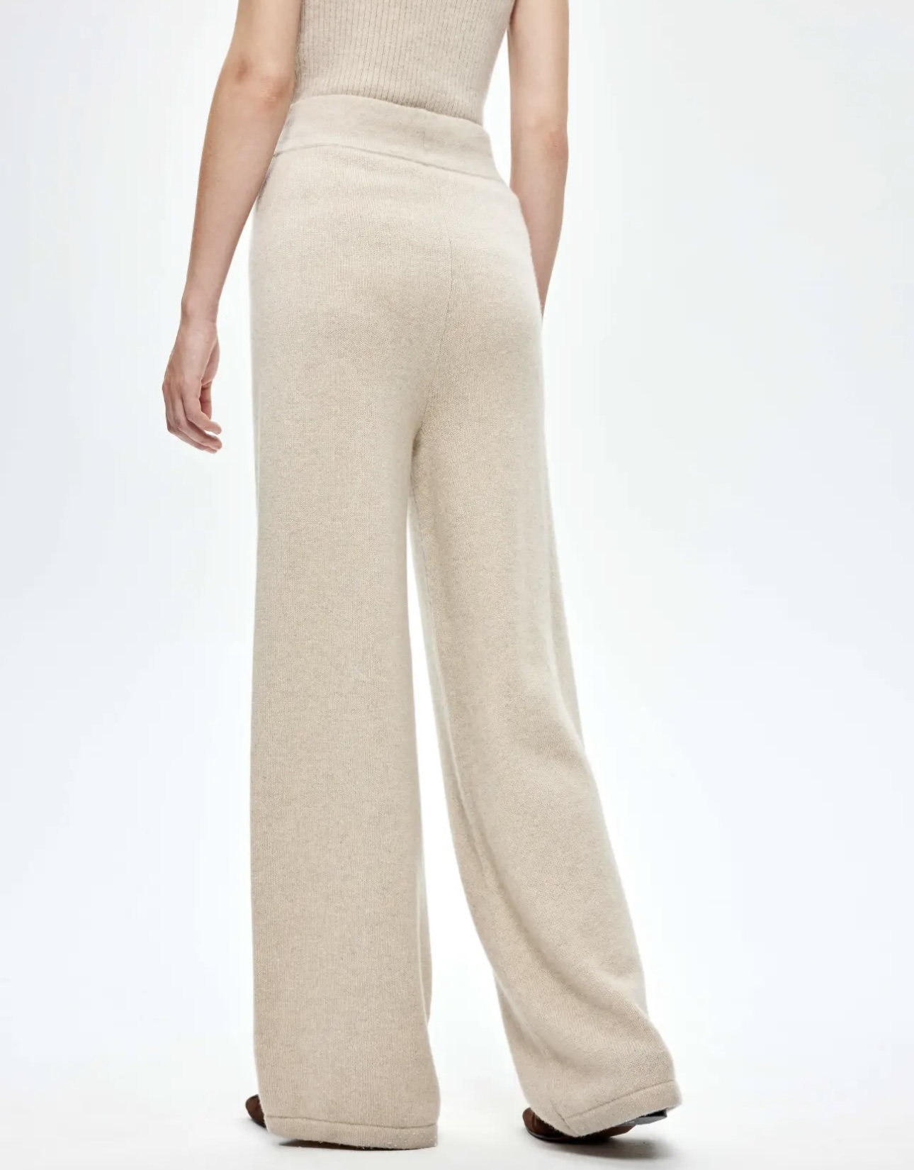 100% Pure Cashmere Heavyweight Wide Straight-Leg Pants