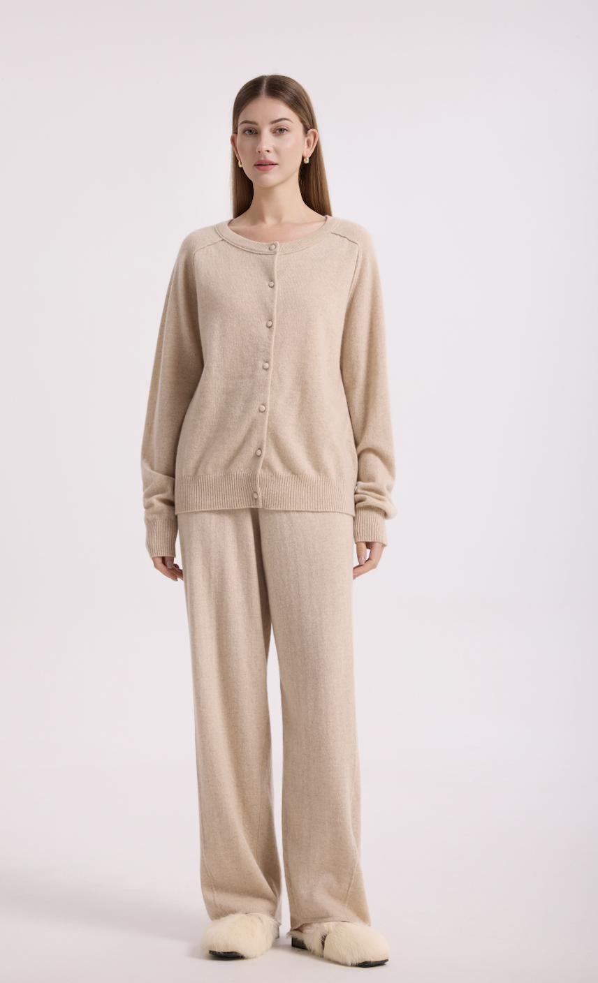 100% Pure Cashmere Relaxed Button Cardigan