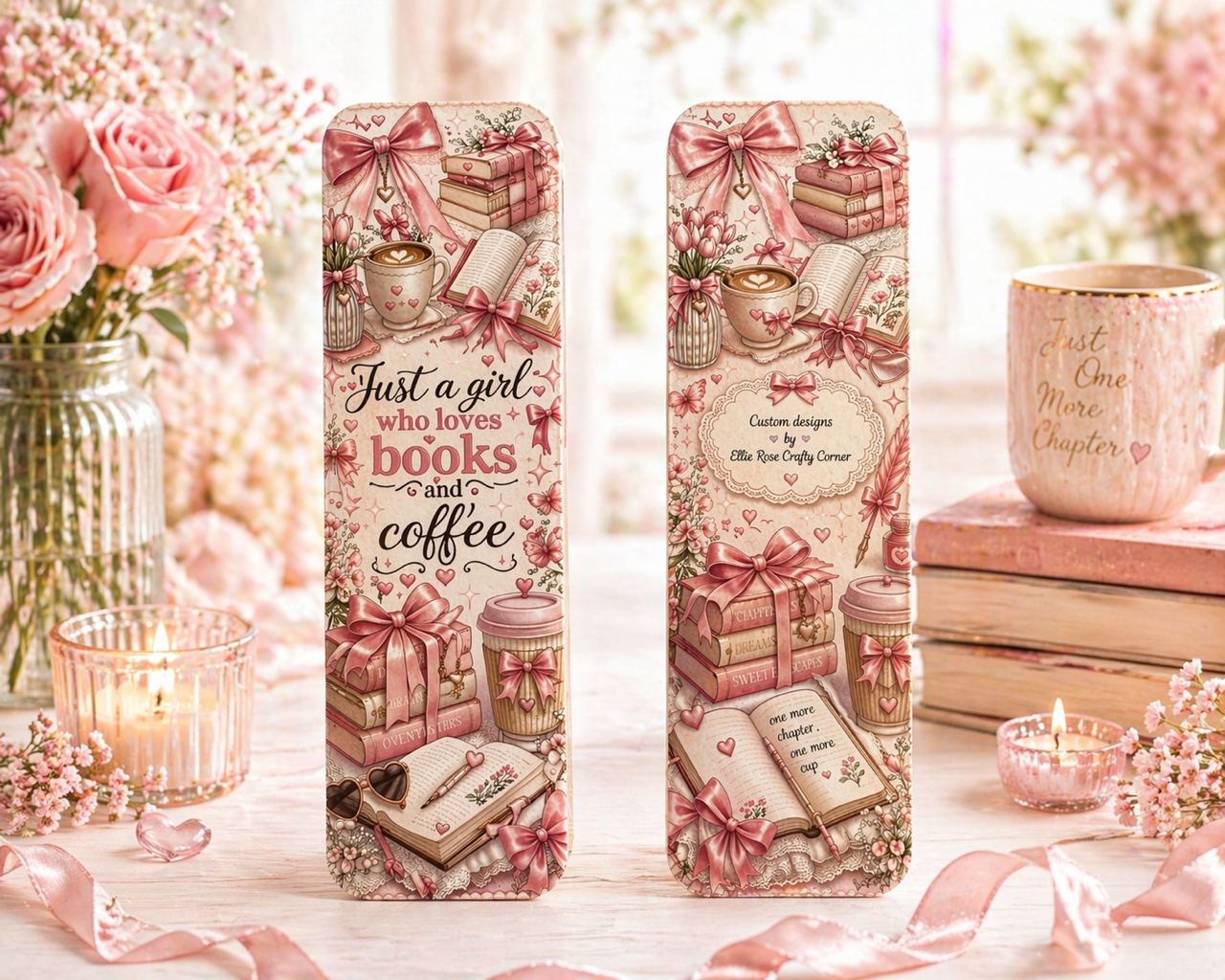Books & Coffee Bookmark Set