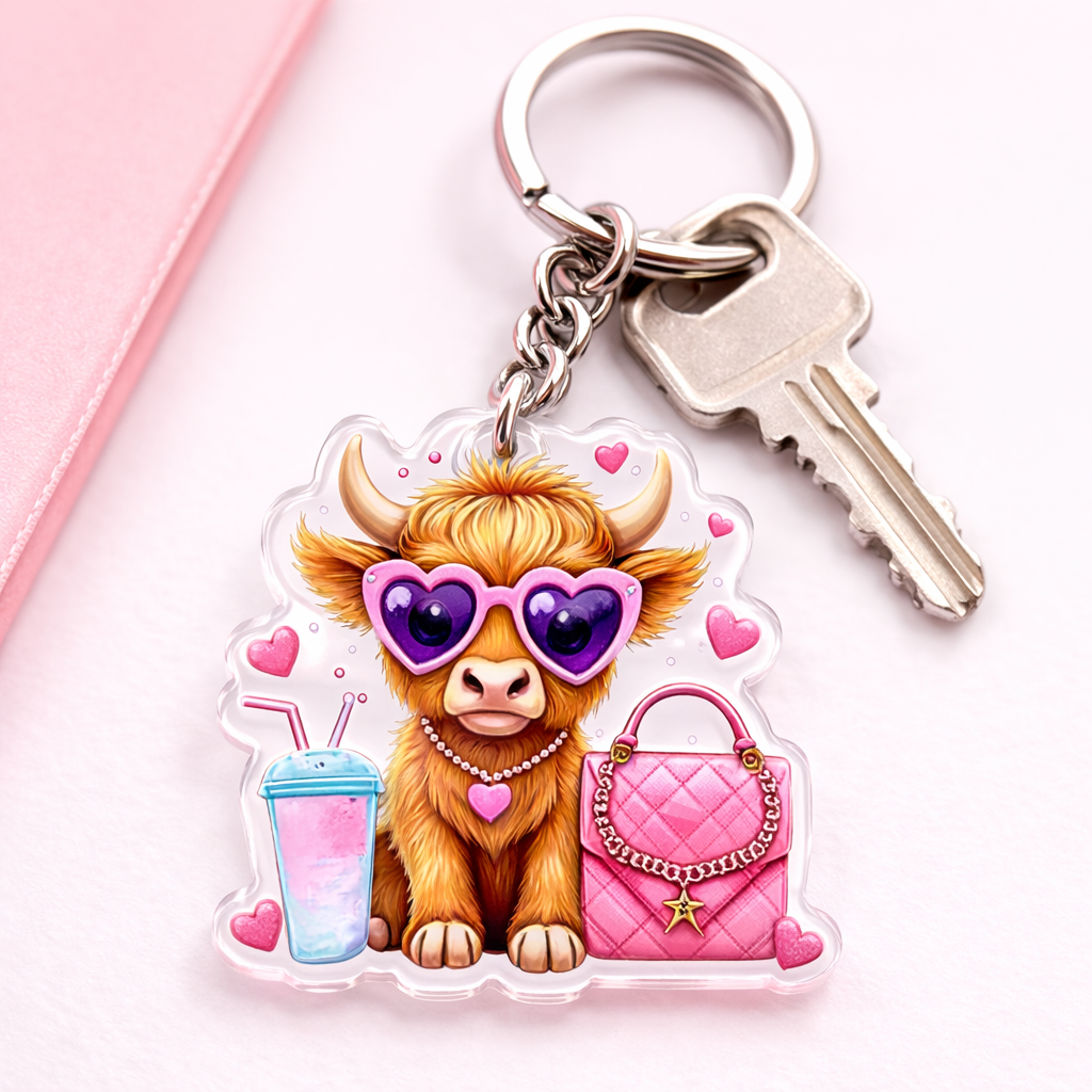 Cute Cow Keychain