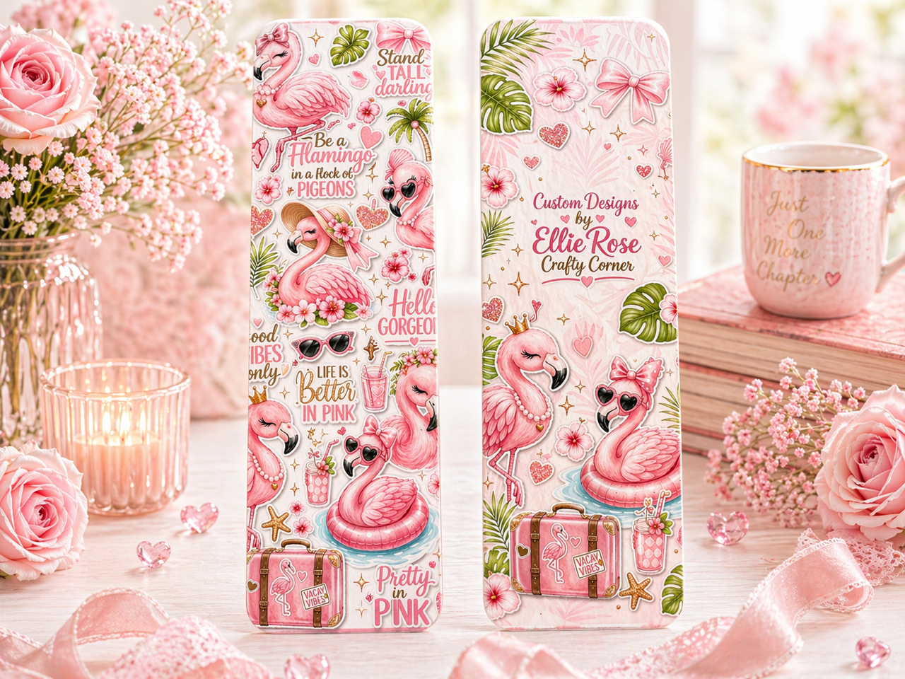 Pink Flamingo Bookmarks
