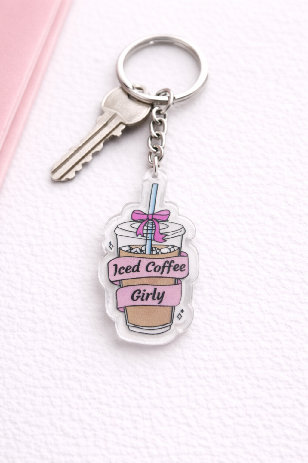 Iced Coffee Girly Keychain