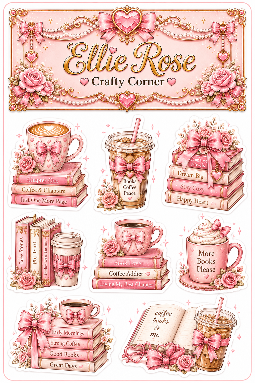 Ellie Rose Crafty Corner Sticker Set