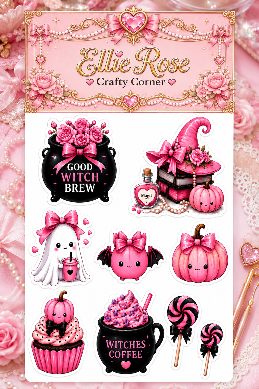 Cute Witchy Sticker Set