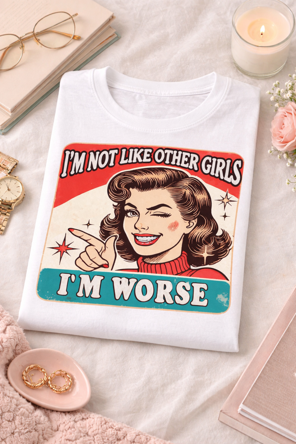 Retro 'I'm Worse' Graphic T-Shirt