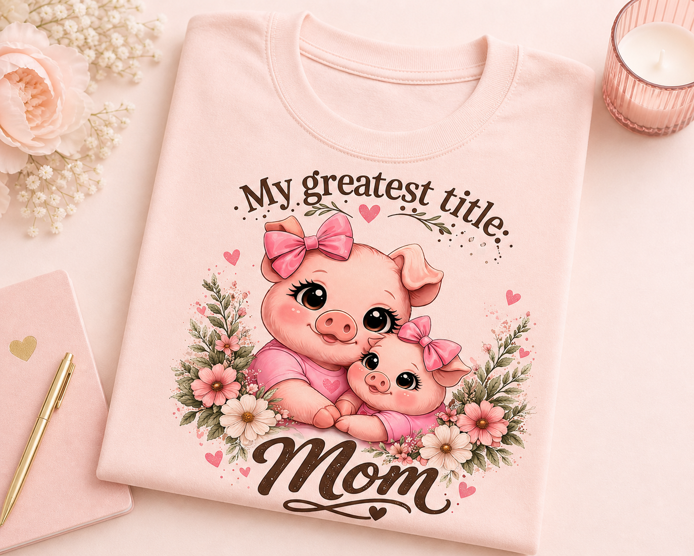 Mom Piglet Graphic T-Shirt