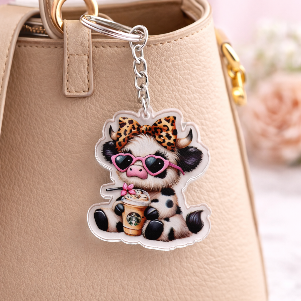 Cute Cow Keychain