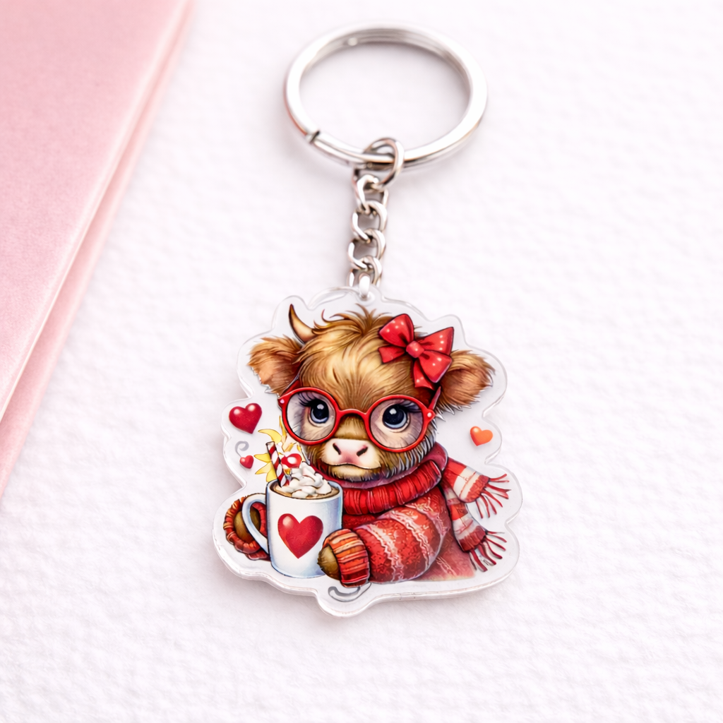 Cute Cow Keychain