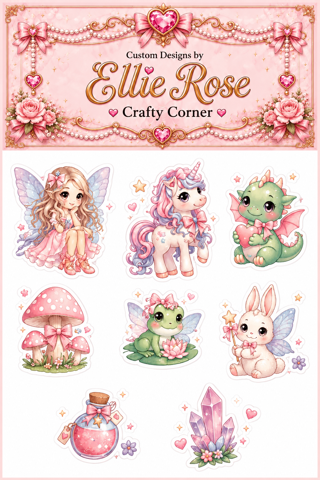 Whimsical Fantasy Stickers Set