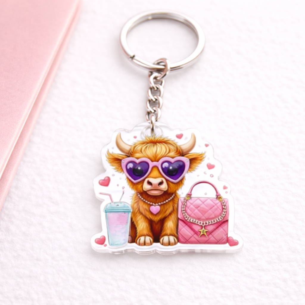 Cute Cow Keychain