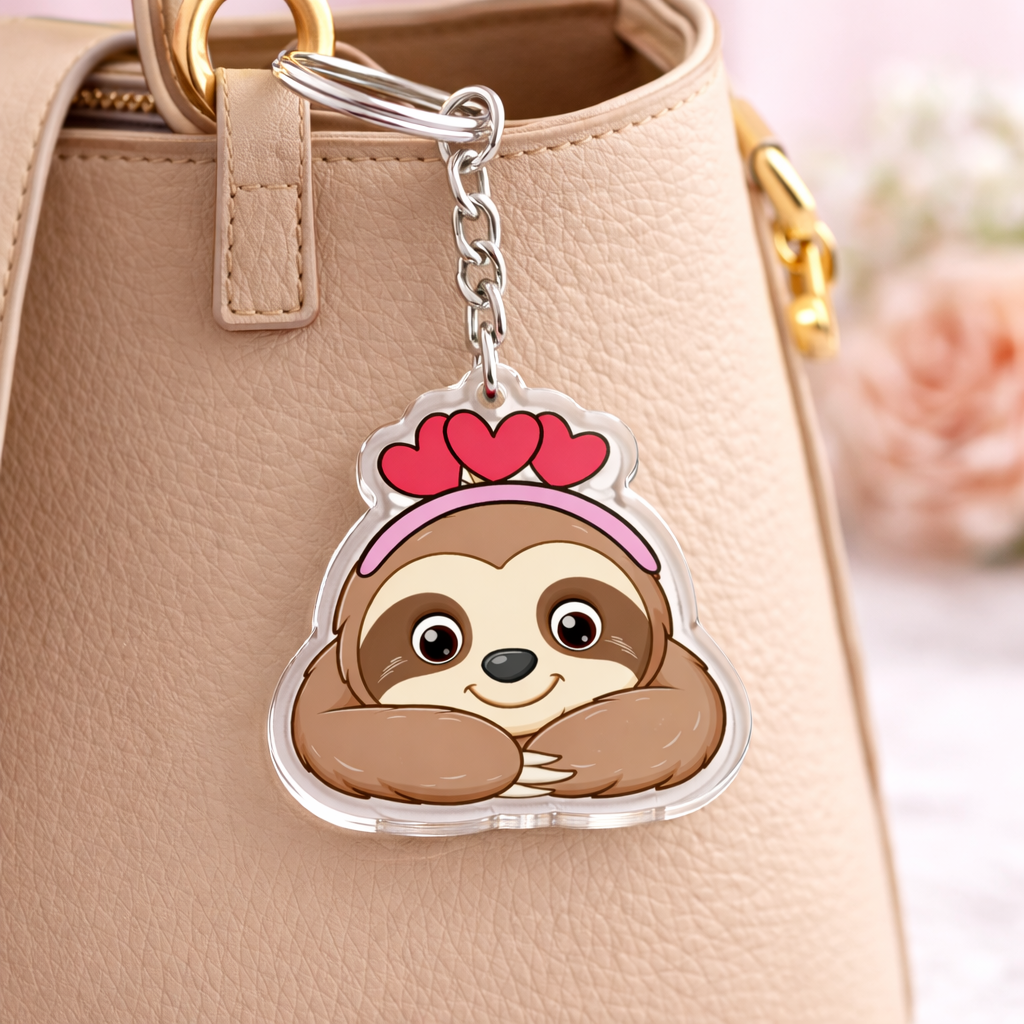 Cute Sloth Keychain