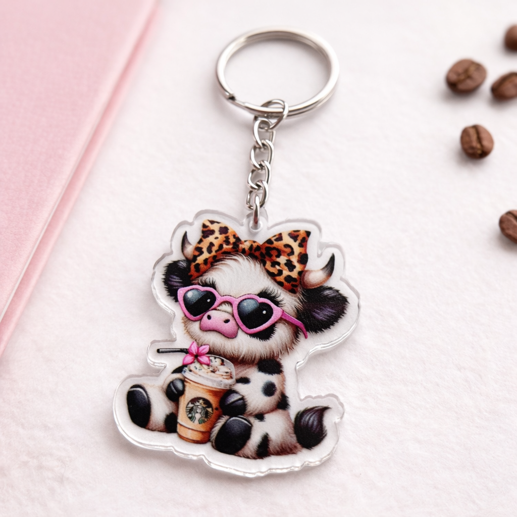 Cute Cow Keychain